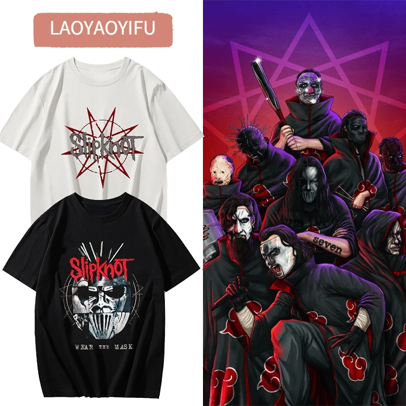 Cartoon Slipknots T Shirt Heavy Metal Rock Band Summer Men Women Tops Hip Hop Streetwears Vintage Tees Casual O-Neck
Cartoon Slipknots T Shirt Heavy Metal Rock Band Summer Men Women Tops Hip Hop Streetwears Vintage Tees Casual O-Neck