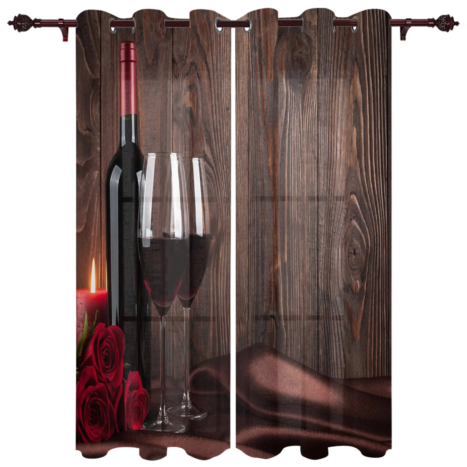 Red Wine Wooden Board Roses Window Curtains for Living Room Luxury Bedroom Kitchen Window Treatments Curtains
Red Wine Wooden Board Roses Window Curtains for Living Room Luxury Bedroom Kitchen Window Treatments Curtains