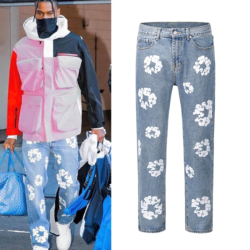 Harajuku Color Block Flower Full Print Kanye Jeans Pants Oversized Streetwear Retro Straight Casual Men and Women Denim Trousers
Harajuku Color Block Flower Full Print Kanye Jeans Pants Oversized Streetwear Retro Straight Casual Men and Women Denim Trousers