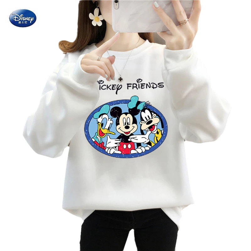 Print Mickey Friends Graphics Women Sweetshirts Winter and Autumn Crewneck Long Sleeve Thick Disney Donald Duck Poleron Mujer
Print Mickey Friends Graphics Women Sweetshirts Winter and Autumn Crewneck Long Sleeve Thick Disney Donald Duck Poleron Mujer