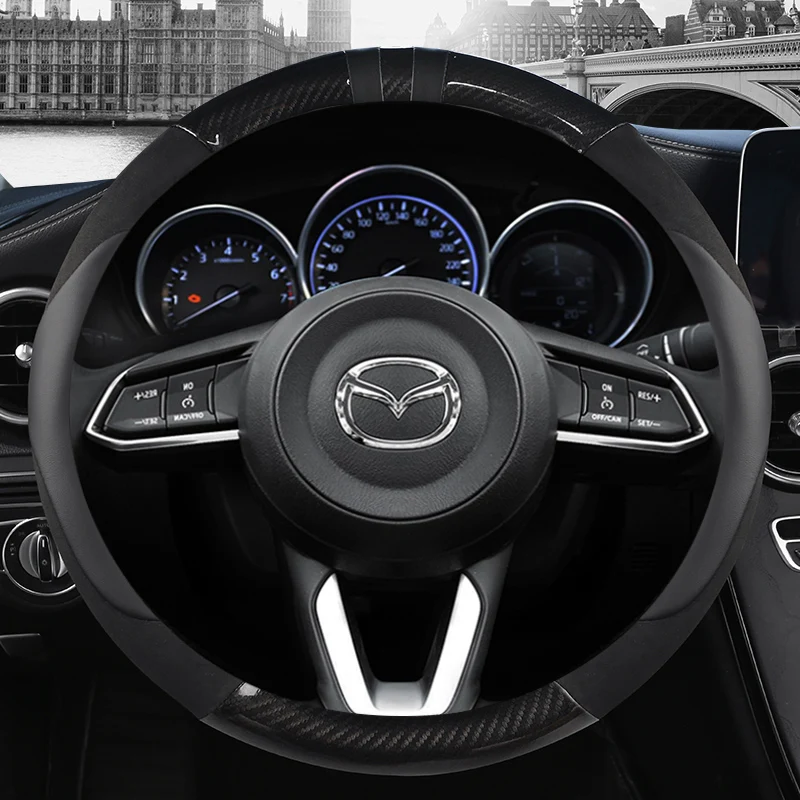 Carbon Fiber Leather Car Steering Wheel Cover For Mazda 3 Mazda 6 CX-3 CX-4 CX-5 CX-7 CX-9 Auto Accessories
Carbon Fiber Leather Car Steering Wheel Cover For Mazda 3 Mazda 6 CX-3 CX-4 CX-5 CX-7 CX-9 Auto Accessories