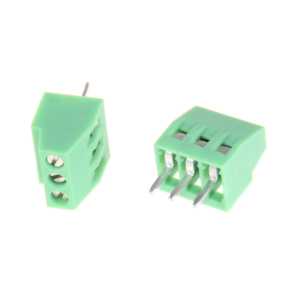 10Pcs PCB Screw Terminal Block Connectors 150V 6A Copper PCB Terminal Blocks 5mm 3Pins
10Pcs PCB Screw Terminal Block Connectors 150V 6A Copper PCB Terminal Blocks 5mm 3Pins