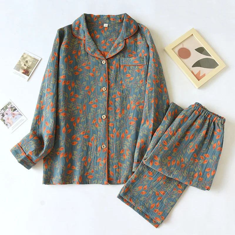 Jacquard Style Womem Pajamas Sets for Spring and Autumn Long Sleeved Otton Oversized Casual Printed Cotton Home Clothing
Jacquard Style Womem Pajamas Sets for Spring and Autumn Long Sleeved Otton Oversized Casual Printed Cotton Home Clothing