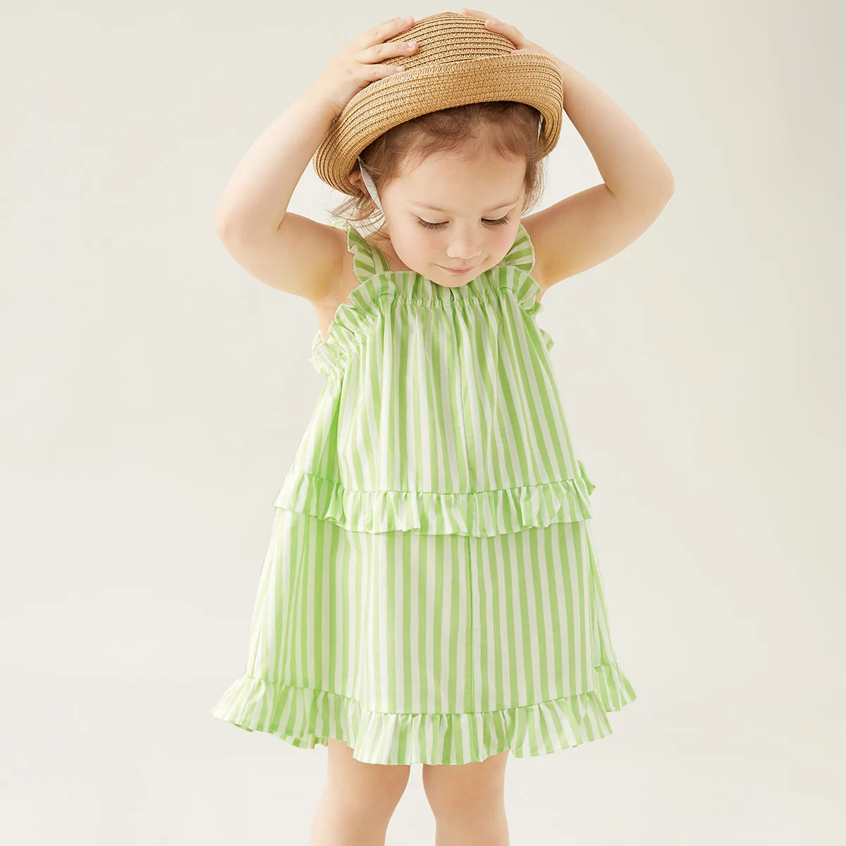 pureborn Baby Girl's Dress Sleeveless Ruffle Playwear Dress Summer Casual Dress for Infant
pureborn Baby Girl's Dress Sleeveless Ruffle Playwear Dress Summer Casual Dress for Infant