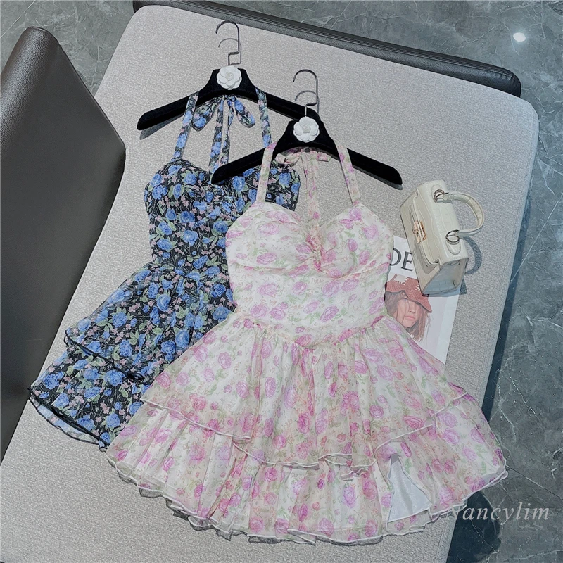 2022 Summer Bohemian Dress for Women Irregular Mesh Cake Lace Sexy Backless Halter Printed Dresses Holiday Beach Outfits Femme
2022 Summer Bohemian Dress for Women Irregular Mesh Cake Lace Sexy Backless Halter Printed Dresses Holiday Beach Outfits Femme