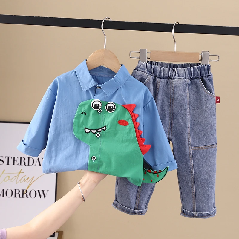 Baby Boys Casual Suit 2022 spring autumn Clothes Fashion kids Cute Cartoon dinosaur T-shirt+Jeans 2pcs Sets for Toddler Girls
Baby Boys Casual Suit 2022 spring autumn Clothes Fashion kids Cute Cartoon dinosaur T-shirt+Jeans 2pcs Sets for Toddler Girls