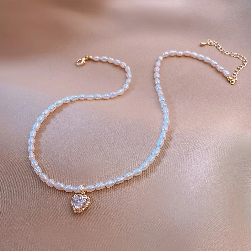 Romantic Love Heart Shiny Cubic Zirconia Natural Freshwater Pearl 14K Gold Filled Female Pendant Necklace Jewelry Chains Gifts
Romantic Love Heart Shiny Cubic Zirconia Natural Freshwater Pearl 14K Gold Filled Female Pendant Necklace Jewelry Chains Gifts