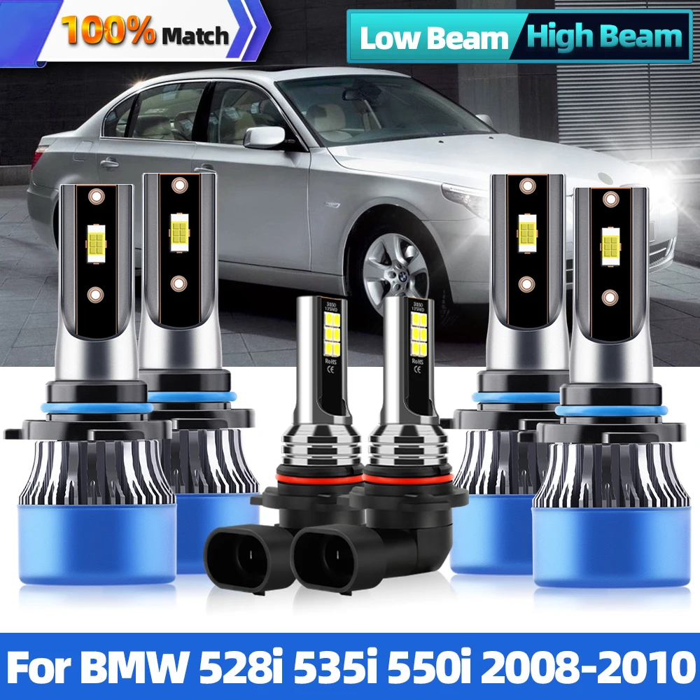 

LED Headlight Car Super Bright High Low Beam Fog Bulbs 20000LM 6000K CSP Chip Auto Headlamps For BMW 528i 535i 550i 2008-2010