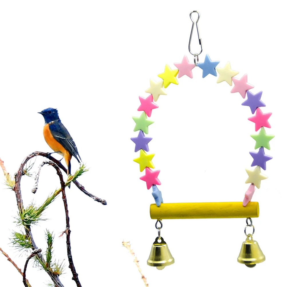 Natural Wooden Parrots Swing Birds Perch Hanging Swings Cage Bird Supplies (Random Star Color)
Natural Wooden Parrots Swing Birds Perch Hanging Swings Cage Bird Supplies (Random Star Color)