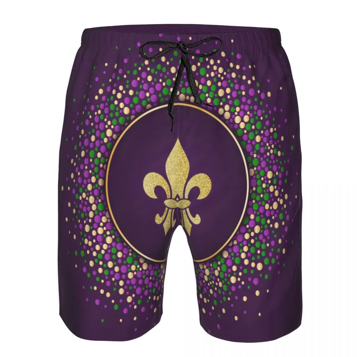 Men's Beach Short Swim Shorts Mardi Gras Dotted Frame With Golden Fleur De Lis Surfing Sport Board Shorts Swimwear
Men's Beach Short Swim Shorts Mardi Gras Dotted Frame With Golden Fleur De Lis Surfing Sport Board Shorts Swimwear