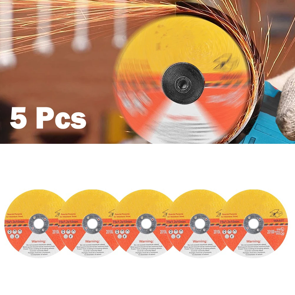 5pcs 75mm Mini Cutting Disc Circular Resin Saws Blade Grinding Wheels Cutting Disc For Steel Stones Cutting Angle Grinding Tools
5pcs 75mm Mini Cutting Disc Circular Resin Saws Blade Grinding Wheels Cutting Disc For Steel Stones Cutting Angle Grinding Tools