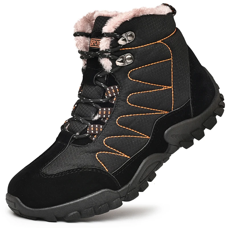 Winter Fur Inside Men Outdoor Hiking Shoes Keep Warm Male Thermal Trekking Boots Big Size Boys Snow Shoes with Cotton 
Winter Fur Inside Men Outdoor Hiking Shoes Keep Warm Male Thermal Trekking Boots Big Size Boys Snow Shoes with Cotton