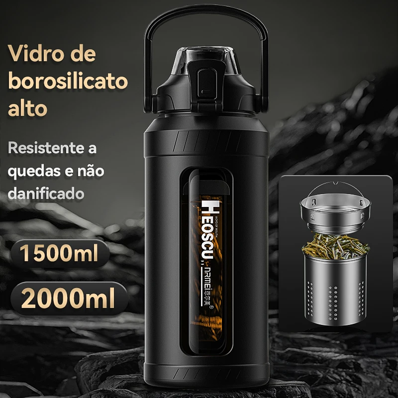 2L Glass Water Bottle with Sleeve , Sport Water Bottles Outdoor Travel Portable Leakproof Drinkware Tea Glass Bottle With Infuse
2L Glass Water Bottle with Sleeve , Sport Water Bottles Outdoor Travel Portable Leakproof Drinkware Tea Glass Bottle With Infuse