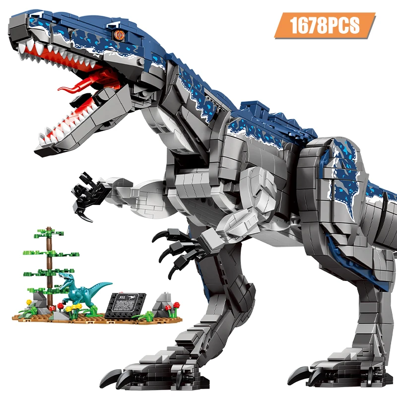 

908 Pcs City 2 in 1 Jurassic Dinosaur Transform Car Raptor Baryonyx Spinosaurus Building Blocks Figures Bricks Toys for Children
