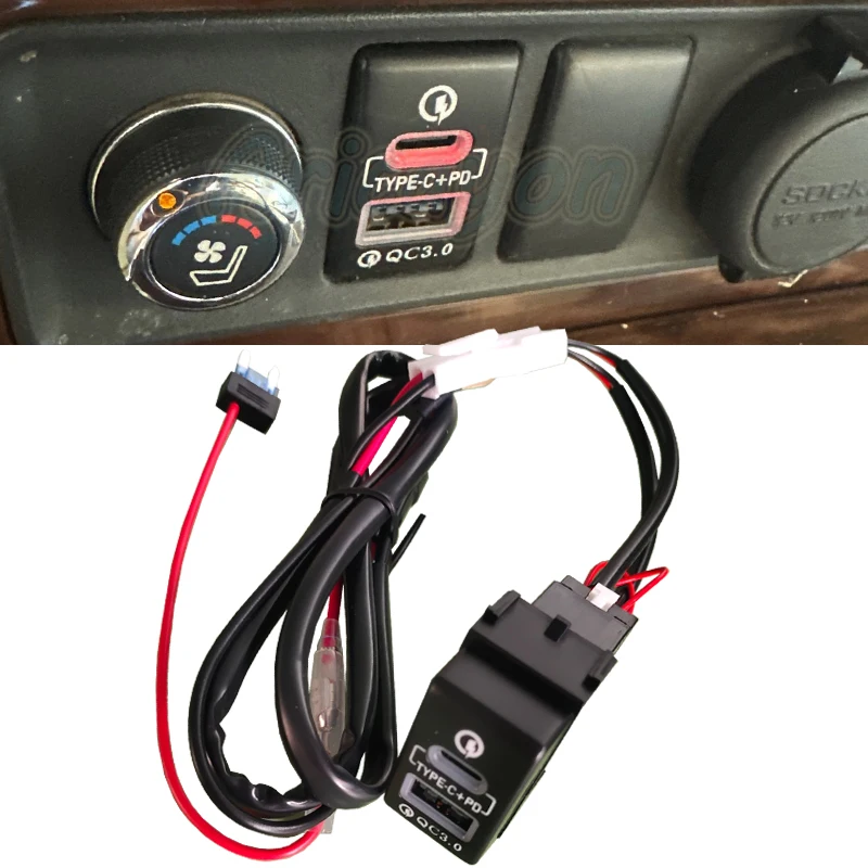 Car Charger TYPE-C PD QC3.0 USB Interface Dual Socket with Wire for Nissan Teana Sunny X-Trail Qashqai Tiida Y61 Y62 Sylphy Note
Car Charger TYPE-C PD QC3.0 USB Interface Dual Socket with Wire for Nissan Teana Sunny X-Trail Qashqai Tiida Y61 Y62 Sylphy Note