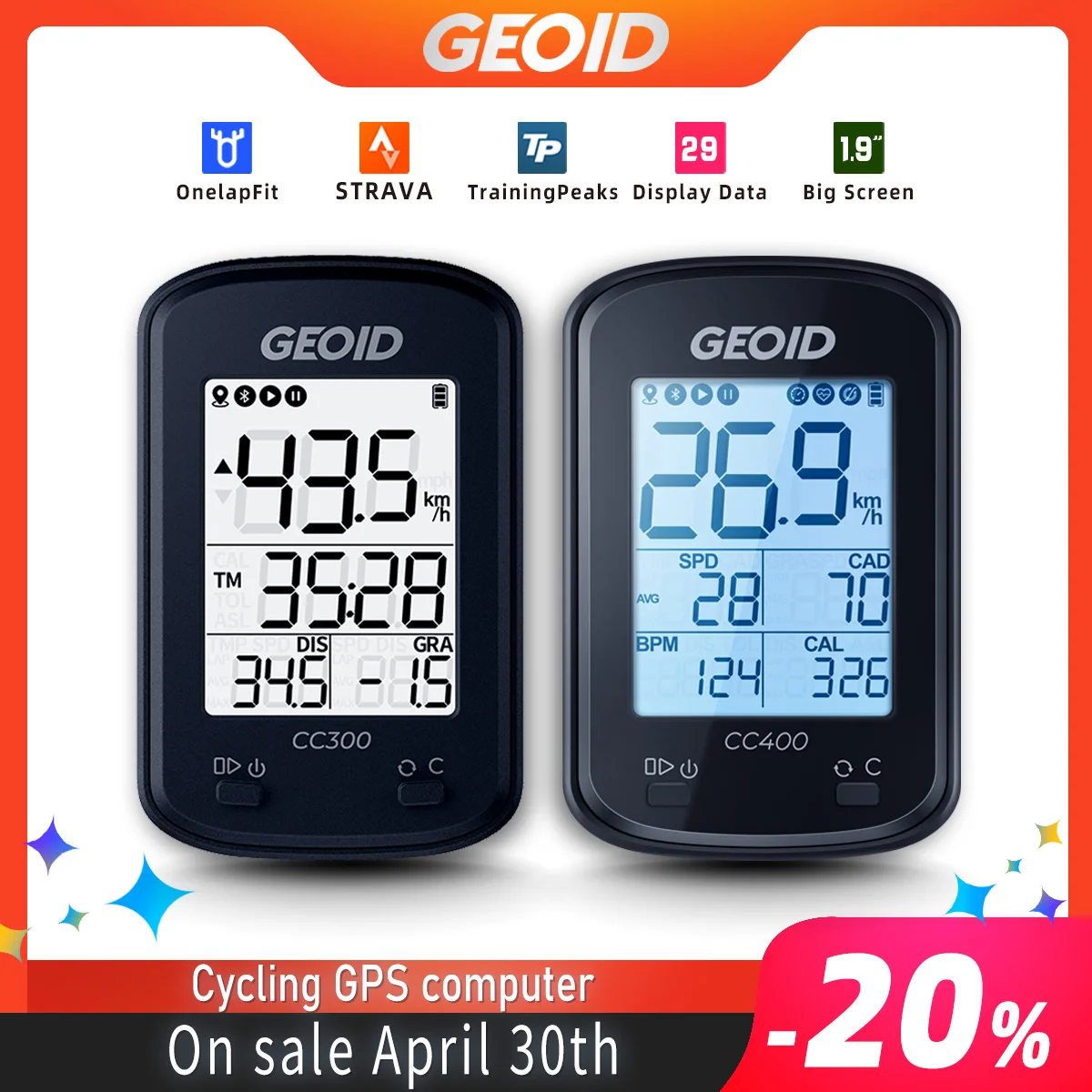 Велосипедный компьютер Geoid CC300 CC400, беспроводной GPS, спидометр, Bluetooth, ANT, Аксессуары для велосипеда, компьютер для измерения частоты вращения ...
Велосипедный компьютер Geoid CC300 CC400, беспроводной GPS, спидометр, Bluetooth, ANT, Аксессуары для велосипеда, компьютер для измерения частоты вращения ...
