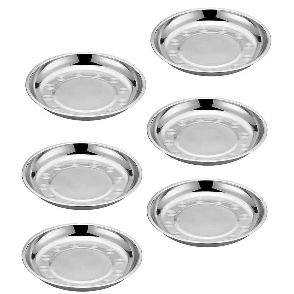 6 Pcs Stainless Steel Disc Toddler Plates Pizza Dessert Serving Platters Leisure Suit Fruit Tray Food 
6 Pcs Stainless Steel Disc Toddler Plates Pizza Dessert Serving Platters Leisure Suit Fruit Tray Food