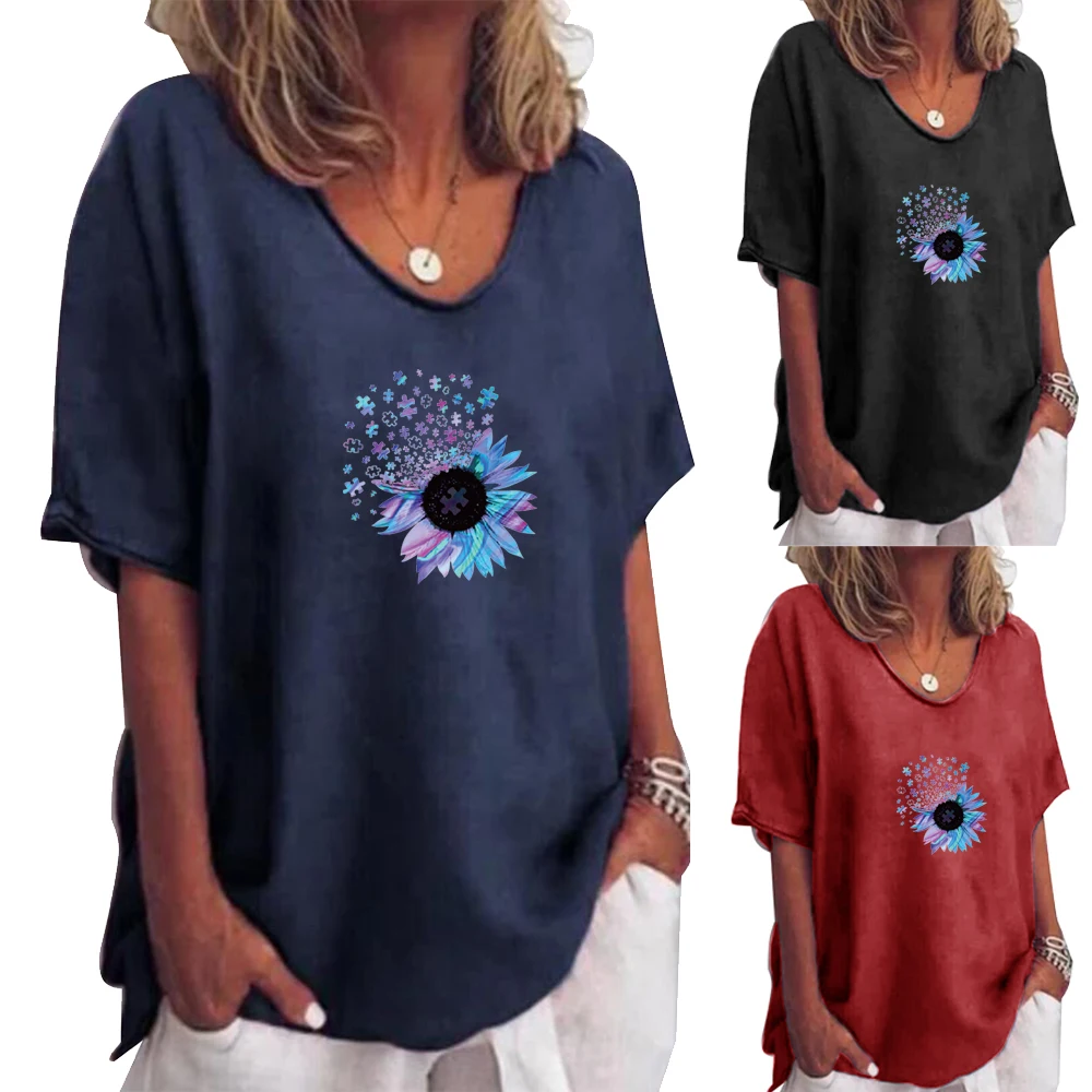 Other Casual Pullover Other V-Neck Linen None T-Shirts T-Shirt Regular Summer Short Sleeve Women
Other Casual Pullover Other V-Neck Linen None T-Shirts T-Shirt Regular Summer Short Sleeve Women