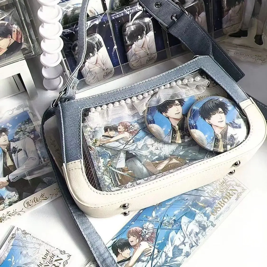 Japanese Anime Transparent Denim Ita Bag Contrasting Color Trendy Y2k Fashion Women Shoulder Bag Cool Casual All Match Itabag
Japanese Anime Transparent Denim Ita Bag Contrasting Color Trendy Y2k Fashion Women Shoulder Bag Cool Casual All Match Itabag