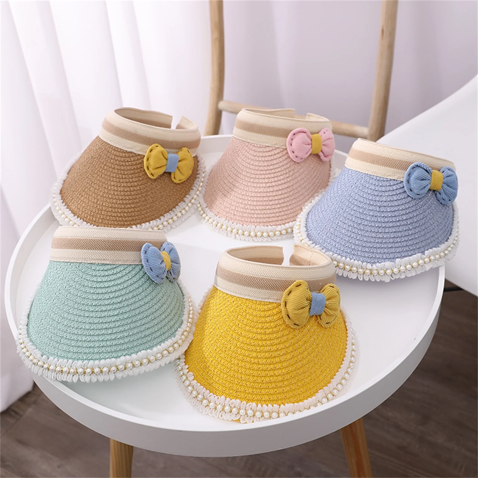 Kid Girls Outdoor Sunhat, Wide Brim Sun Screen Pearls Bowknot Empty Top Hat Hair Hoop Beach Hat
Kid Girls Outdoor Sunhat, Wide Brim Sun Screen Pearls Bowknot Empty Top Hat Hair Hoop Beach Hat
