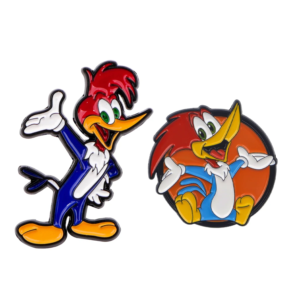 Woodpecker Cartoon Movie Pin Lapel Pins for Backpacks Enamel Jewelry Accessories Brooches Badges Briefcase Gift