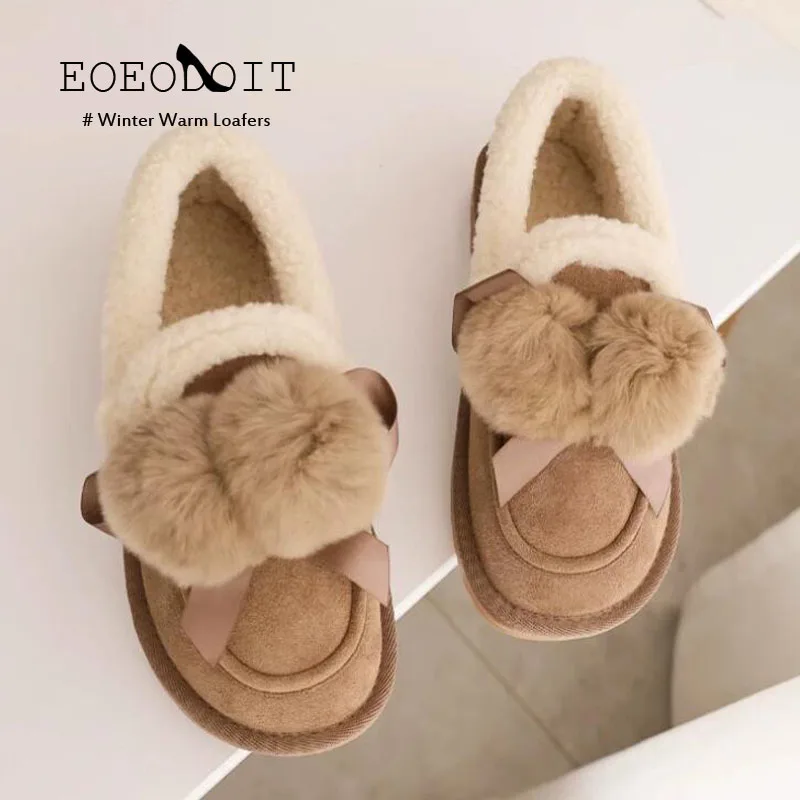 Winter Moccasins Shoes Lady Warm Plush Loafers Platform Cotton Flat Shoes Cozy Anti-skid Casual Shoes For Women
Winter Moccasins Shoes Lady Warm Plush Loafers Platform Cotton Flat Shoes Cozy Anti-skid Casual Shoes For Women
