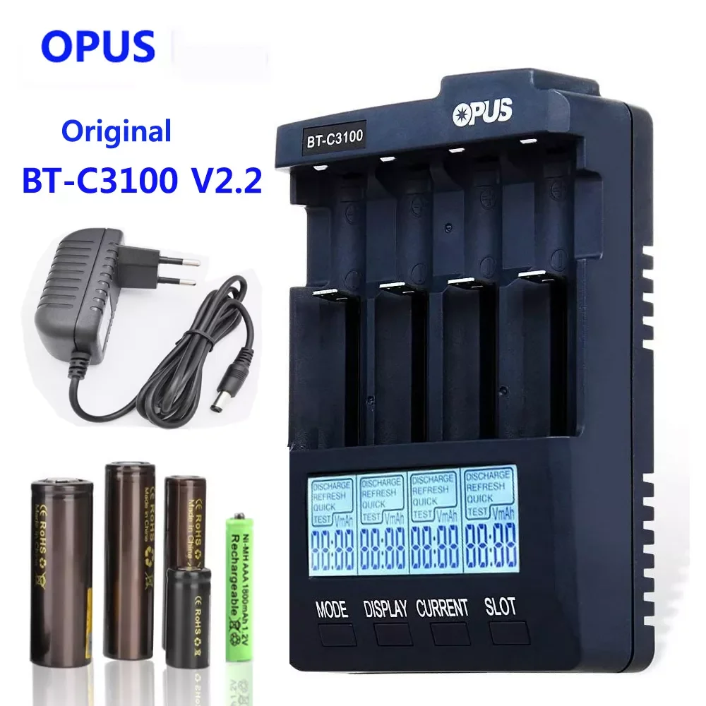 OPUS BT-C3100 V2.2 LCD Smart Battery Charger For Li-ion NiCd NiMH AA AAA 10440 14500 18650 17335 17500 Rechargeable Batteries
OPUS BT-C3100 V2.2 LCD Smart Battery Charger For Li-ion NiCd NiMH AA AAA 10440 14500 18650 17335 17500 Rechargeable Batteries