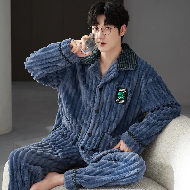 QUHENG Autumn Flannel Men's 2022 Winter Thicken Warm Pajamas Sets Male Long Sleeve Trousers Nightgown Sleepwear Home Clothing
QUHENG Autumn Flannel Men's 2022 Winter Thicken Warm Pajamas Sets Male Long Sleeve Trousers Nightgown Sleepwear Home Clothing