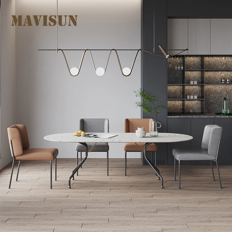 Luxury Oval Dining Room Table 4 Chairs Set Large Kitchen Auxiliary Furniture Simple Modern Canteen Hotel Restaurant Dining
Luxury Oval Dining Room Table 4 Chairs Set Large Kitchen Auxiliary Furniture Simple Modern Canteen Hotel Restaurant Dining