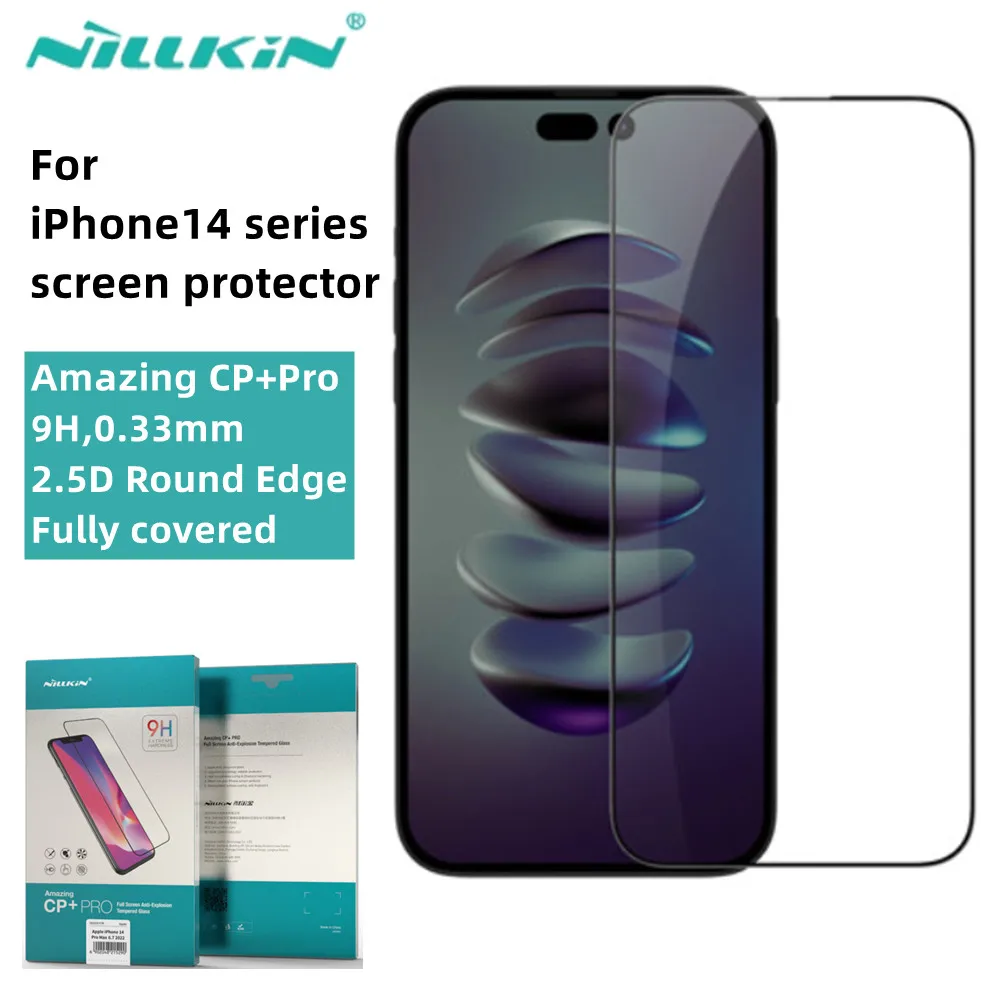 Nillkin For iPhone 14 Glass Anti-Explosion CP+ Full Glue Tempered Glass For iPhone 14 Pro Max / 14 Pro Screen Protector Film
Nillkin For iPhone 14 Glass Anti-Explosion CP+ Full Glue Tempered Glass For iPhone 14 Pro Max / 14 Pro Screen Protector Film