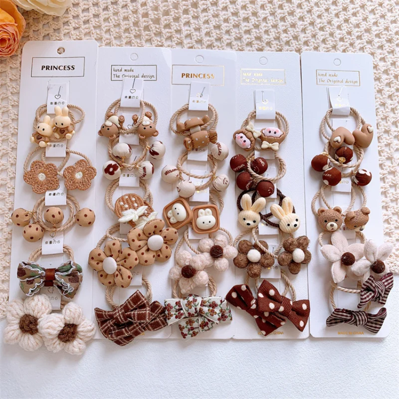 5 Pair New Milk Coffee Series Children's Cute Cartoon Bow Flowers Rubber Band Fashion Sweet Girl Princess Ponytail Headwear
5 Pair New Milk Coffee Series Children's Cute Cartoon Bow Flowers Rubber Band Fashion Sweet Girl Princess Ponytail Headwear