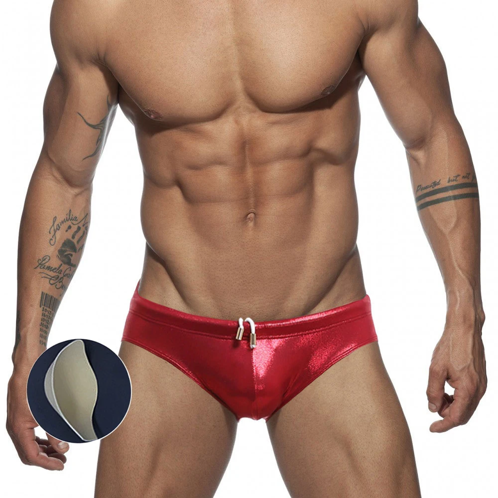 Europe America Men States Sexy Faux Leather Sequins Tight Triangle Swim Shorts Nightclub Performance Briefs With Push Pad Bikini
Europe America Men States Sexy Faux Leather Sequins Tight Triangle Swim Shorts Nightclub Performance Briefs With Push Pad Bikini