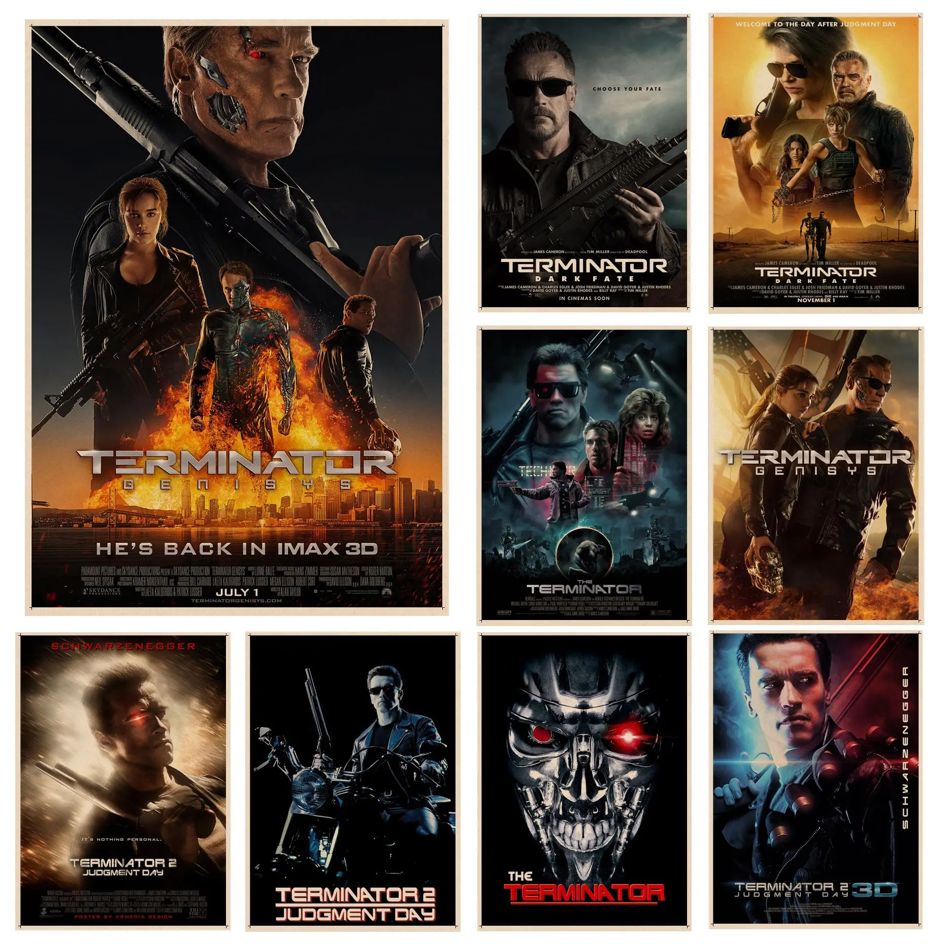 The Terminator Movie Posters Kraft Paper Sticker Home Bar Cafe Aesthetic Art Wall Painting
The Terminator Movie Posters Kraft Paper Sticker Home Bar Cafe Aesthetic Art Wall Painting