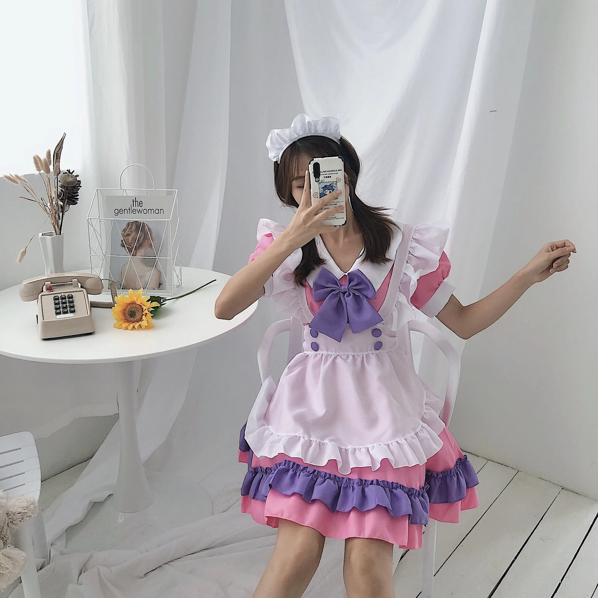 Student Lolita Cosplay Costumes Kawaii Cat Paw Pink Bow Apron Maid Outfits Lace Ruffles Princess Party Dress Japanese Clothing
Student Lolita Cosplay Costumes Kawaii Cat Paw Pink Bow Apron Maid Outfits Lace Ruffles Princess Party Dress Japanese Clothing