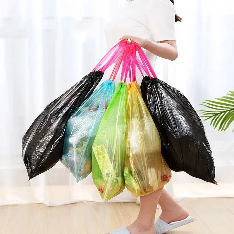 

Вместительный Мешок для мусора на шнурке, домашний очень толстый герметичный мешок для мусора, Портативная сумка для ванной, кухни