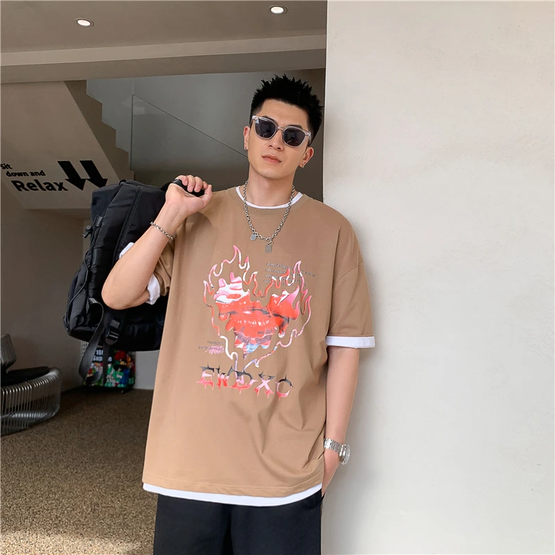 Футболка Y2k в стиле Харадзюку, большого размера, тяжелая, Повседневная Свободная Мужская футболка из 100% хлопка с коротким рукавом
Футболка Y2k в стиле Харадзюку, большого размера, тяжелая, Повседневная Свободная Мужская футболка из 100% хлопка с коротким рукавом