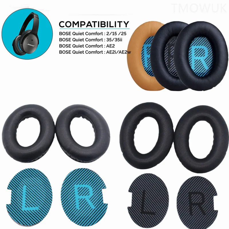 

Replacement Ear Pads Earpads for Bose QuietComfort 2 15 25 35 QC2 QC35 QC25 QC15 AE2 Headphone Repair Parts Ear Cushion