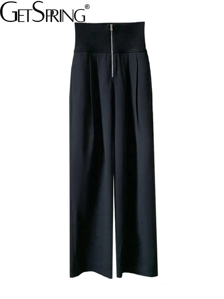 GetSpring Women Pants 2022 Spring Knitted Spliced High Waist Wide Leg Trousers Loose Casual Long Black Pants Fashion 2022 New
GetSpring Women Pants 2022 Spring Knitted Spliced High Waist Wide Leg Trousers Loose Casual Long Black Pants Fashion 2022 New