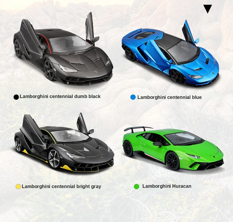 Разноцветные разнообразные модели автомобилей из сплава с имитацией Ламборгини 1:18, модели спортивных автомобилей, коллекционные украшени... 
Разноцветные разнообразные модели автомобилей из сплава с имитацией Ламборгини 1:18, модели спортивных автомобилей, коллекционные украшени...