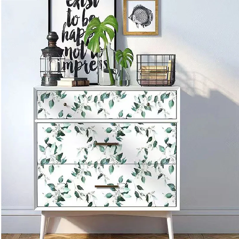 Виниловые самоклеящиеся обои с зелеными листьями, съемные водонепроницаемые обои для обновления мебели 
Виниловые самоклеящиеся обои с зелеными листьями, съемные водонепроницаемые обои для обновления мебели