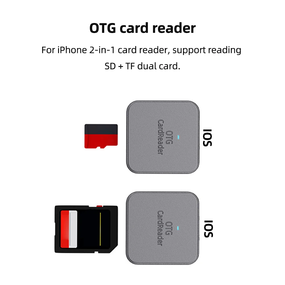 

Устройство для чтения SD-и TF-карт 2-в-1, портативное устройство для чтения внешних карт памяти, преобразователь данных для iPhone Micro Type-C, телефона, планшета