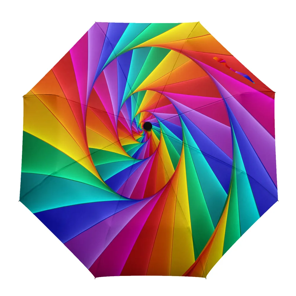 Spiral Rainbow Colors Vortex Rain Foldable Umbrella for Women Males Eight Strands Sunny Umbrella Fully-automatic Umbrella
Spiral Rainbow Colors Vortex Rain Foldable Umbrella for Women Males Eight Strands Sunny Umbrella Fully-automatic Umbrella