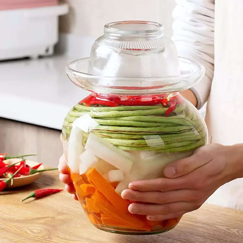 2.5/5KG Korea Glass Container Kimchi Jar Kitchen Thickened Pickled Cans Household Pickled Jar Pickles Cylinder Sealed Cans
2.5/5KG Korea Glass Container Kimchi Jar Kitchen Thickened Pickled Cans Household Pickled Jar Pickles Cylinder Sealed Cans