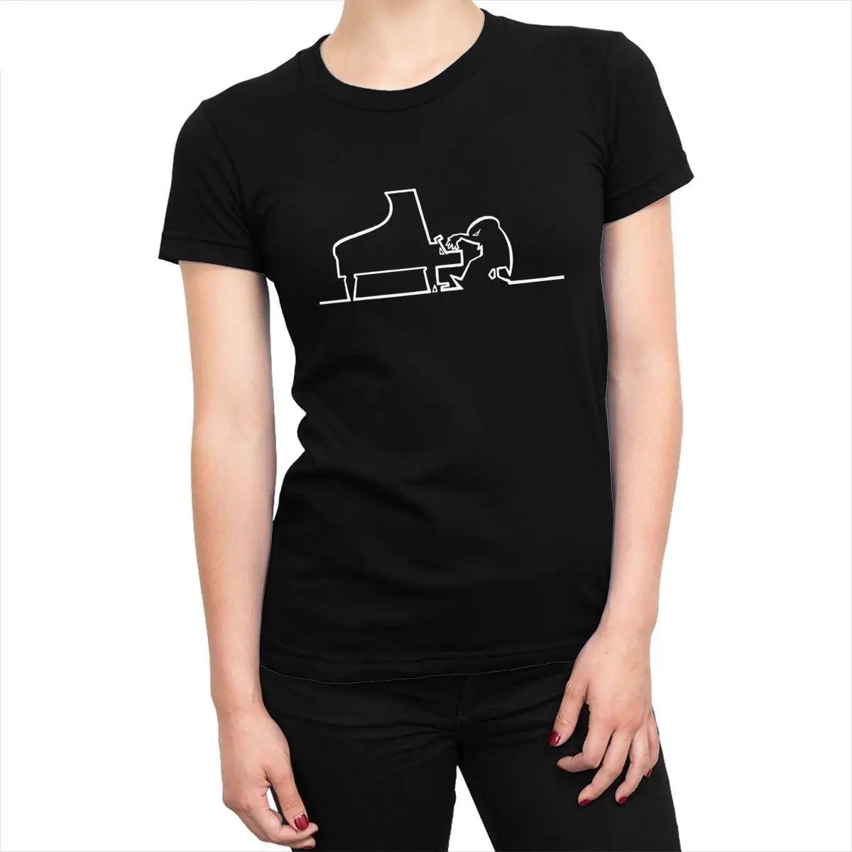 La Linea Play Piano Women's T Shirts Tees Top Kawaii Cotton T-shirt for Female Crew Neck Short Sleeve Funny Clothing Printed 
La Linea Play Piano Women's T Shirts Tees Top Kawaii Cotton T-shirt for Female Crew Neck Short Sleeve Funny Clothing Printed