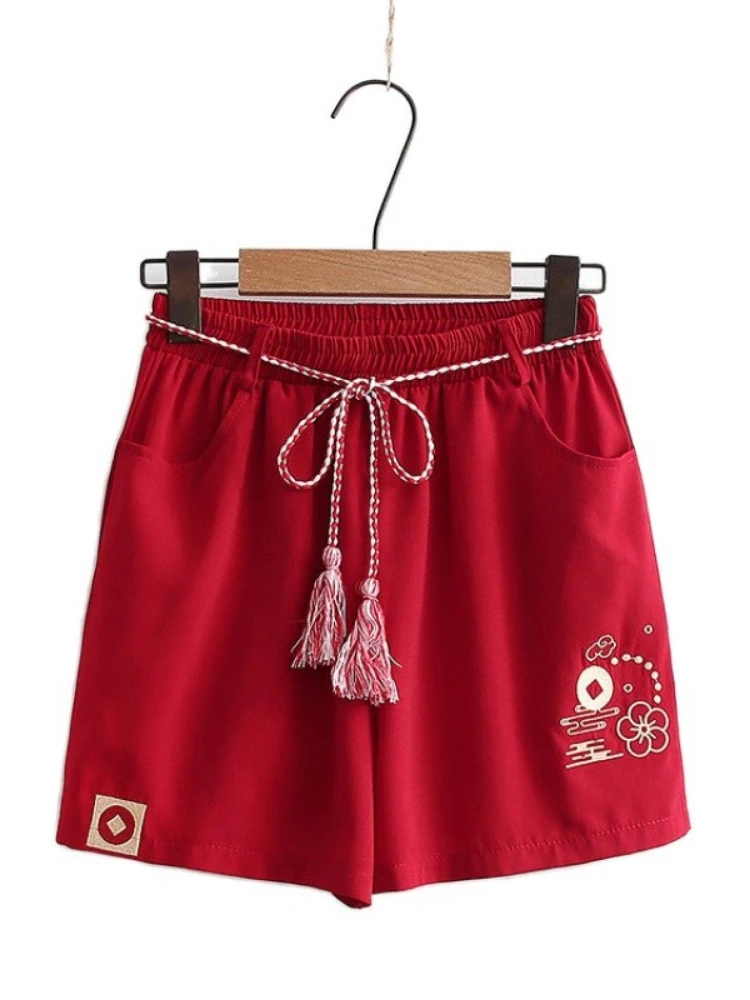 Floral Embroidery Women Cotton Shorts 2022 Summer Chic Lace Up Ladies Basicshort Pants Kawaii Cute Shorts for Girs Bottoms
Floral Embroidery Women Cotton Shorts 2022 Summer Chic Lace Up Ladies Basicshort Pants Kawaii Cute Shorts for Girs Bottoms