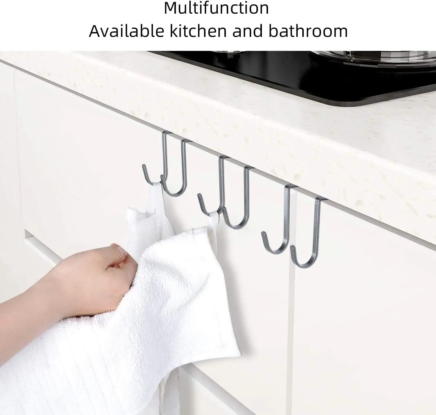 Over Cabinet Drawer Double Hooks, Stainless Steel Multiple Use Narrow Door Hook for Kitchen, Bathroom, Wardrobe Door
Over Cabinet Drawer Double Hooks, Stainless Steel Multiple Use Narrow Door Hook for Kitchen, Bathroom, Wardrobe Door