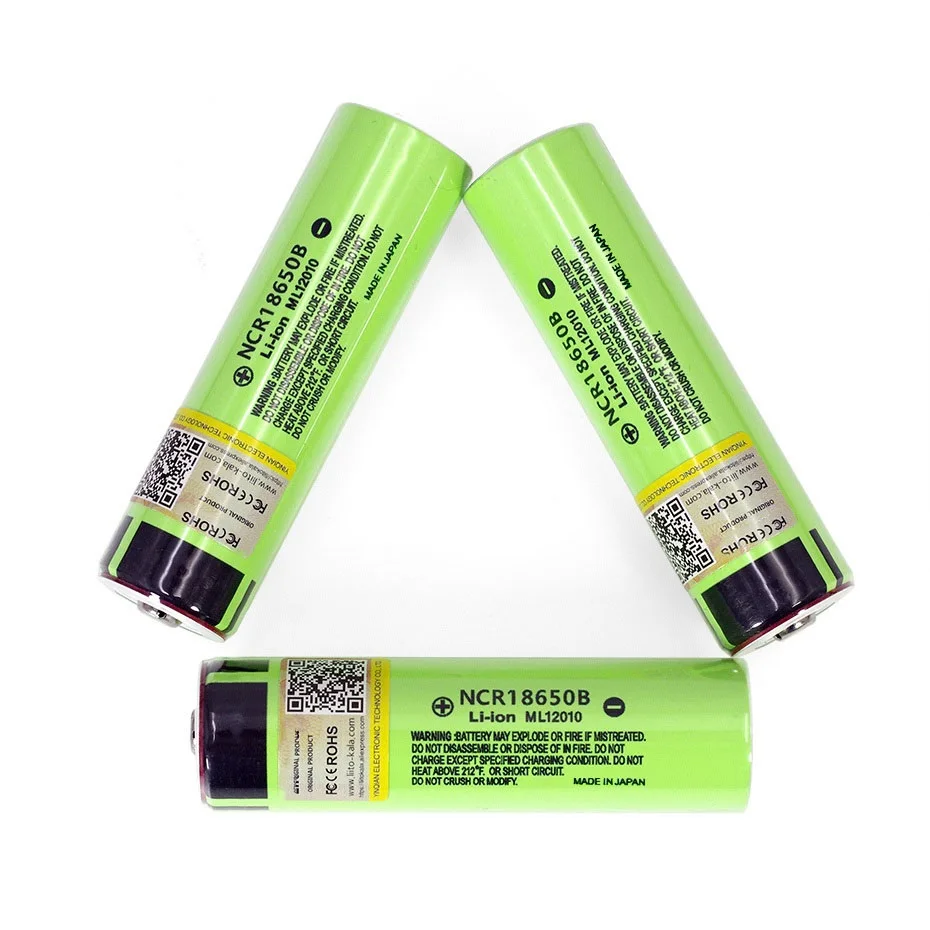3PCS 18650 Original NCR18650B 3.7V 3400mah Rechargeable Lithium Battery Suitable for Flashlight (No PCB)
3PCS 18650 Original NCR18650B 3.7V 3400mah Rechargeable Lithium Battery Suitable for Flashlight (No PCB)