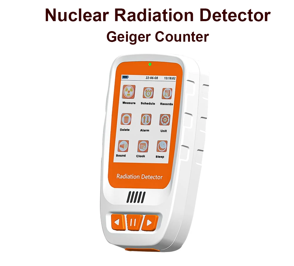Geiger Counter Nuclear Radiation Detector Personal Dosimeter X-ray γ-ray β-ray Radioactivity Tester with Color Display Screen
Geiger Counter Nuclear Radiation Detector Personal Dosimeter X-ray γ-ray β-ray Radioactivity Tester with Color Display Screen