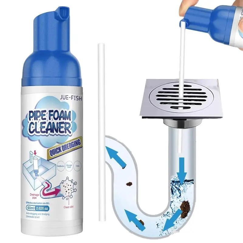Drain Foam Cleaner 60ml Pipe Dredge Deodorant Drain Cleaner Drain Clog Remover Household Pipe Foam Dredge Agent Sewer Toilet
Drain Foam Cleaner 60ml Pipe Dredge Deodorant Drain Cleaner Drain Clog Remover Household Pipe Foam Dredge Agent Sewer Toilet