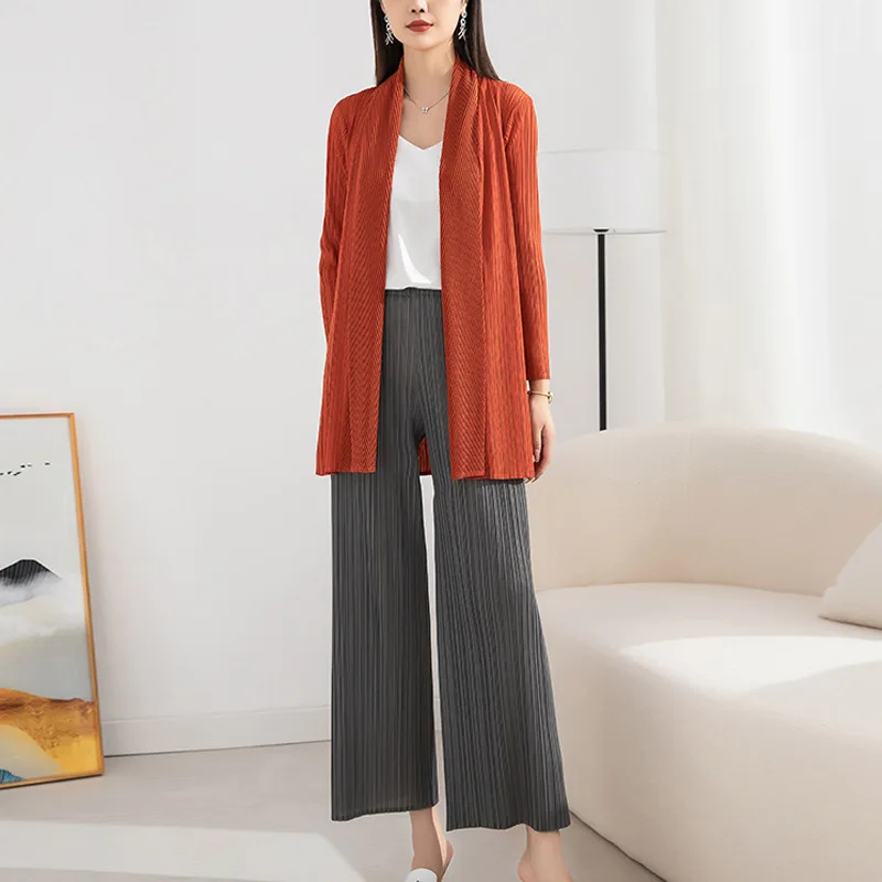 Miyak Pleated Coat Female 2022 Spring and Autumn All-Match Fashion Loose Casual Long Sleeve Scarf Collar Mid-Length Cardigan Top
Miyak Pleated Coat Female 2022 Spring and Autumn All-Match Fashion Loose Casual Long Sleeve Scarf Collar Mid-Length Cardigan Top